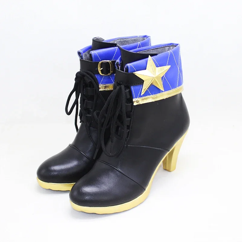 Vtuber hoshijapan-Botas de cuero para cosplay para mujer, zapatos de tacón alto para fiesta de Halloween