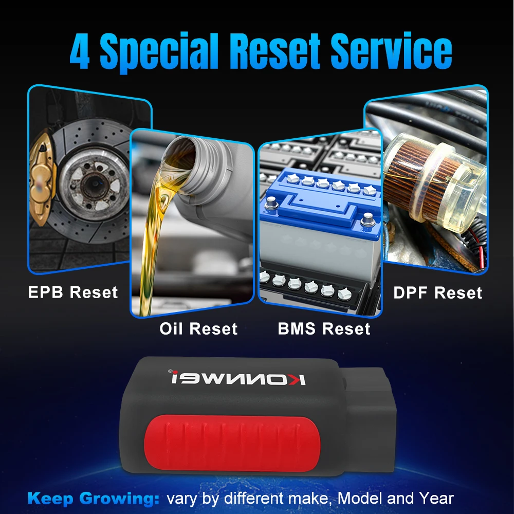 KONNWEI KDIAG Vollsystem OBD2 Scanner Bluetooth Auto-Diagnosegerät ABS SRS Getriebe Motor Fehlercode-Lesegerät – Detail 8