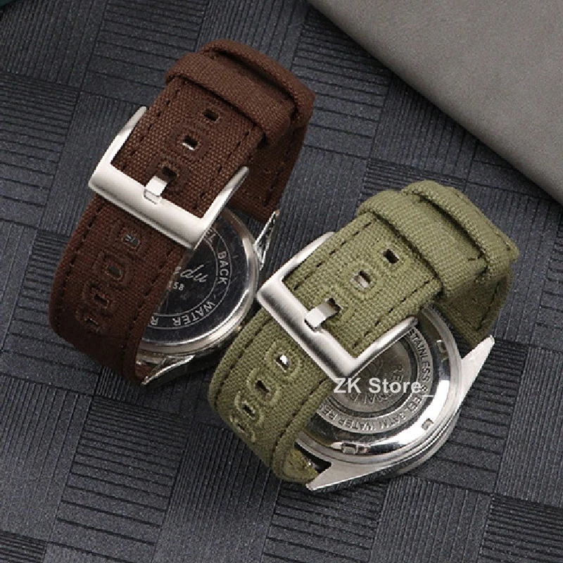 Nylon Watch Band 18mm 20mm 22mm Army Woven Elastic Strap for Seiko Quick Release Wristband Military Men\'s Sport Watch Band