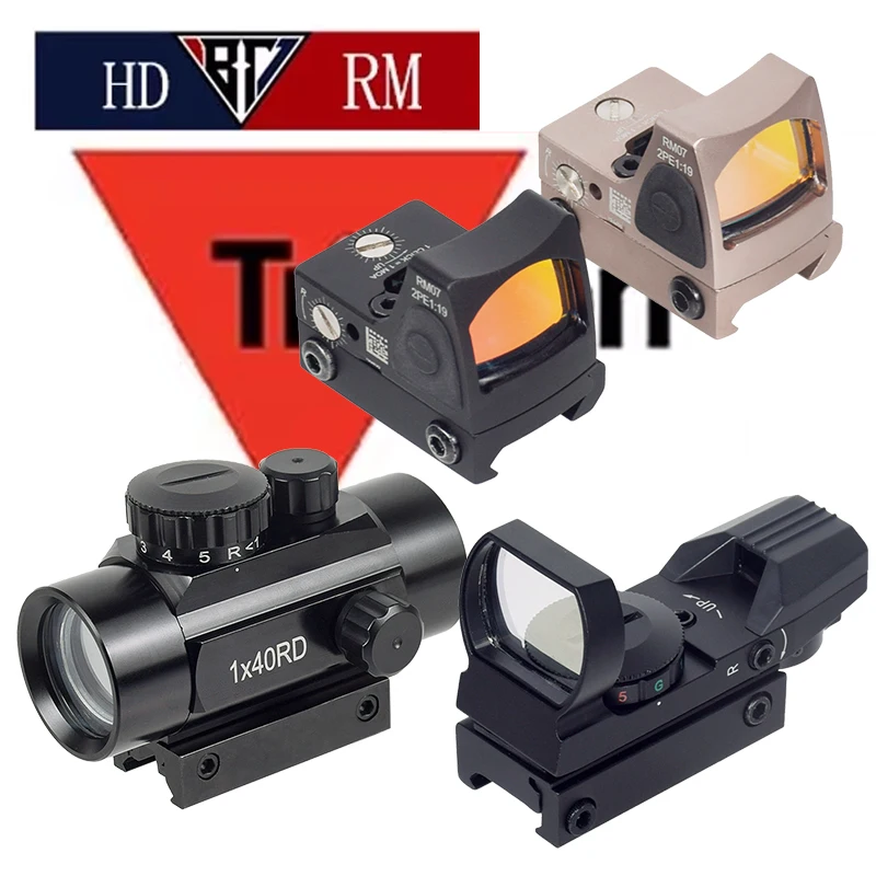 1x30 1x40 Holographic Red Green Dot Scope Sight Adjustable Telescope HD101 4 Reticle Scope Collimator Sight Fit 11/20mm Rail