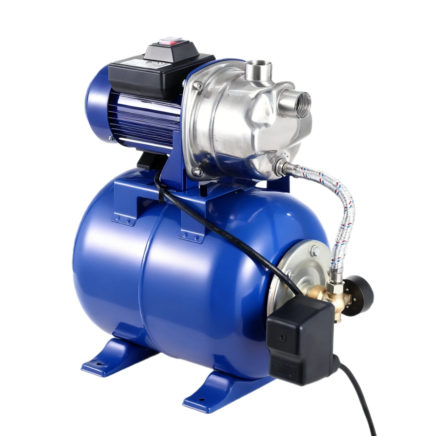 3/4 HP/1HP/1.6HP Shallow Well Pump Tank Garden Water Pump Booster System Pressurized Farm Irrigation, Water Booster Jet Pump for Home Garden Lawn Farm,Garden Irrigation & Water Transfer