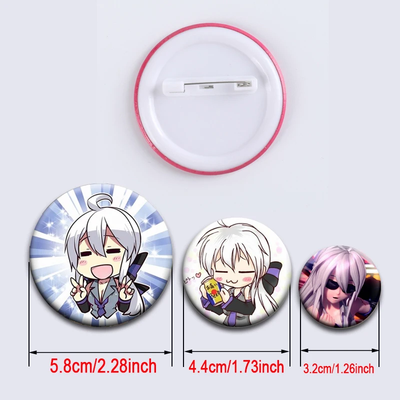 32mm Creative Virtual Singer Yowane Haku Enamel Pins Creative Brooch Metal Badge for Bag Clothes Hat Shirt Decor Fashion Gifts