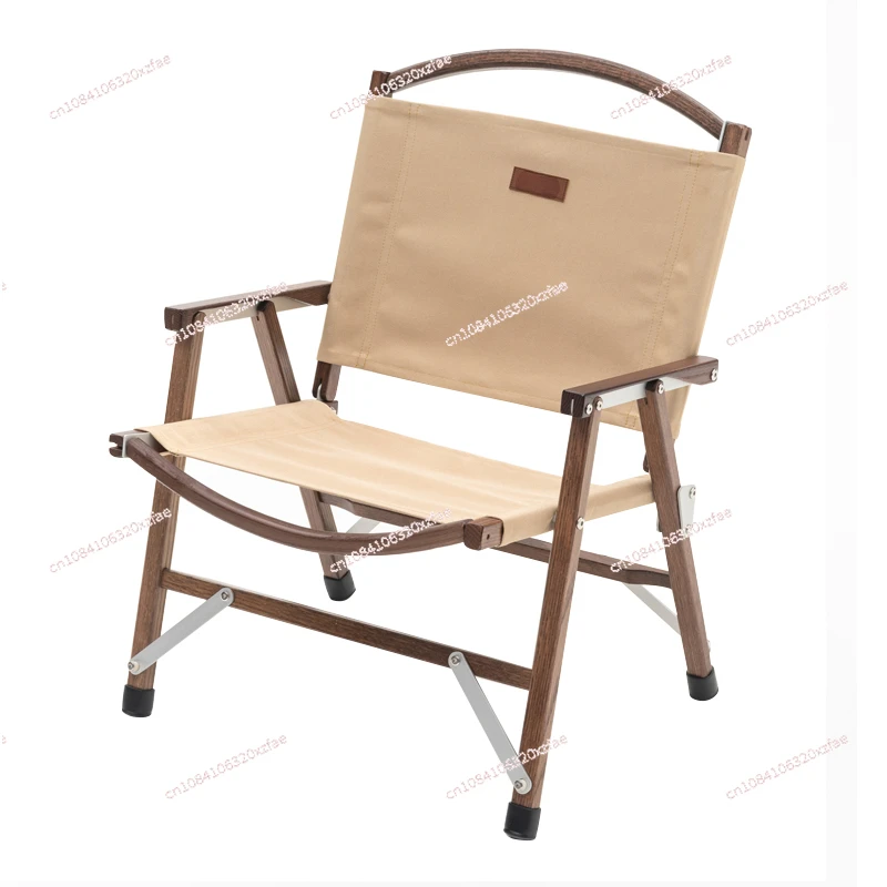 

Outdoor folding chair Portable fishing chair Home field park Solid wood self-driving tour Camping picnic backrest