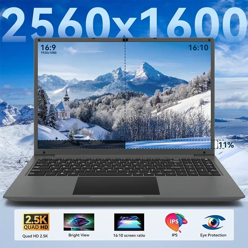 Adreamer 16 Inch Notebook 2560x1600 IPS Display Intel i5-1240P 16GB DDR4 1TB SSD Laptop 55Wh Windows 11 Portable Computer PC