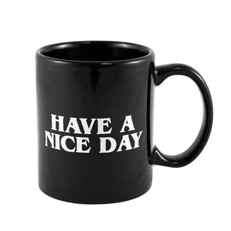 Vertical Middle Finger Cup Creative Mug Anime Films and Television Products Funny Ceramic Coffee Breakfast Cup Christmas Gift