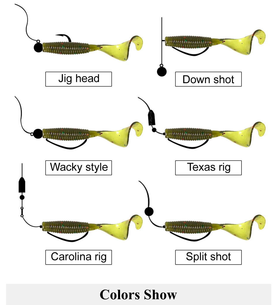 120 Stücke Neue Weiche Köder 4cm 0,4g Angelköder Kunststoff Silikon Wurm Moggot Grub Köder Salzwasser Wobbler Karpfen Swimbait für Hecht Werkzeug – Detail 2