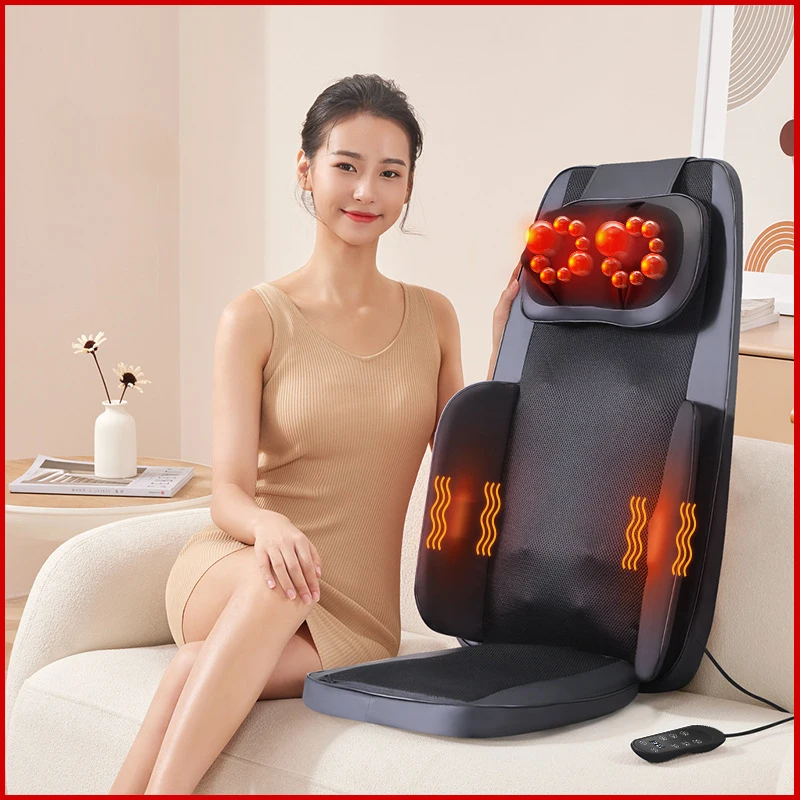 

918-7 Multifunctional Massage Cushion Neck, Back, Waist and Feet Electric massage Chair Heating Vibration Roller massage