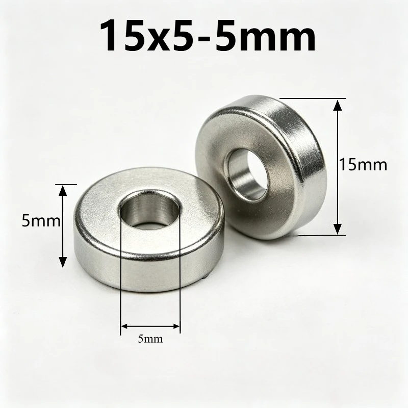 15x5‑5 mm Super Powerful Round Countersunk Neodymium Magnet 15*5‑5 mm 5mm Hole Permanent NdFeB Magnet for Fridge Industrial