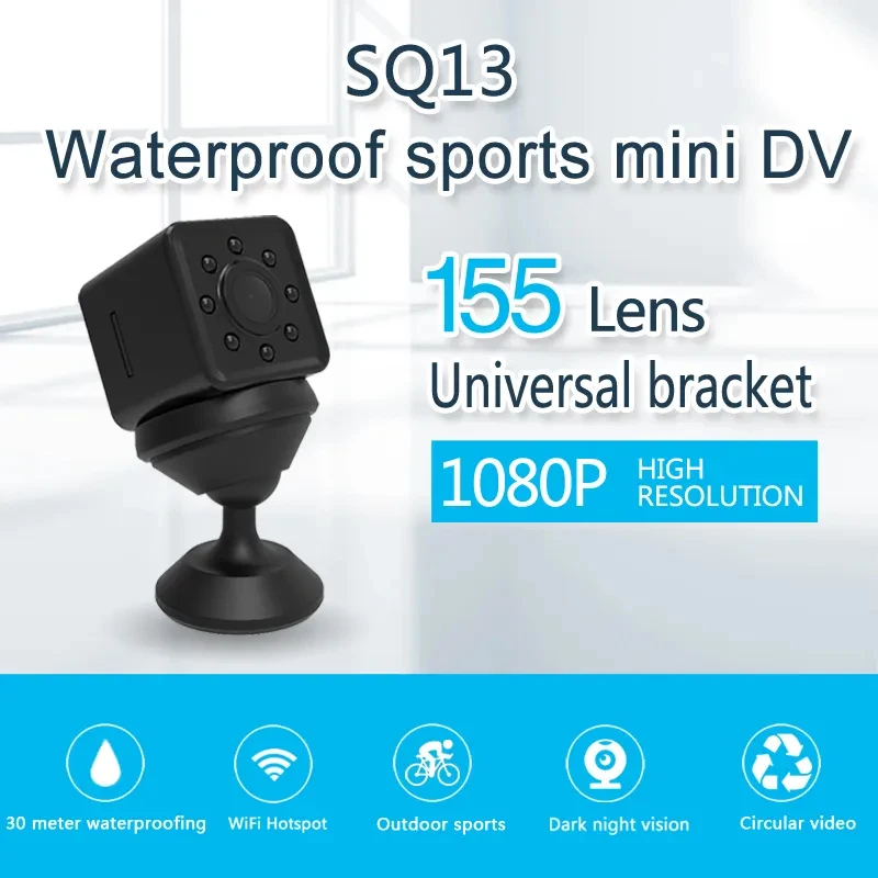 

SQ13 Hot Sale Mini Camera Infrared Night Vision Sport Waterproof WIFI Camera For Outdoor Or Indoor Sport Video Small Camera Cam