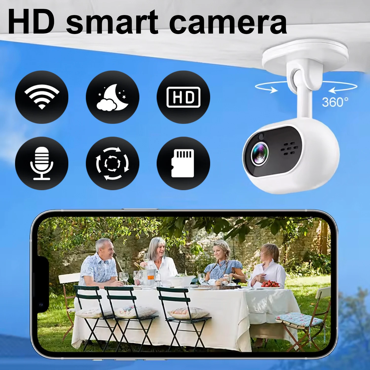 

1080P WiFi Security Monitoring Camera Motion Detection Smart VideoCamera 2-Way Audio Siren Night Vision for Baby Monitor 2025NEW