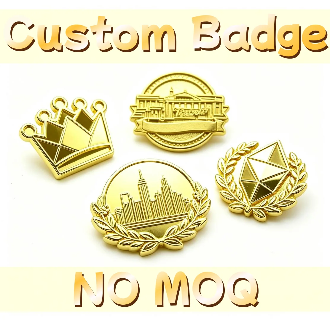 Customized Gold Plated Lapel Pins Enamel Text Badges Various Brooch Logo Design Souvenir Pins for Various Occasions