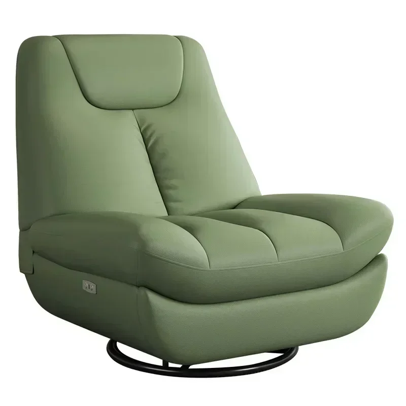 Electric Multifunctional Mint Green Leather Living Room Rocking Chair Massage Recliner