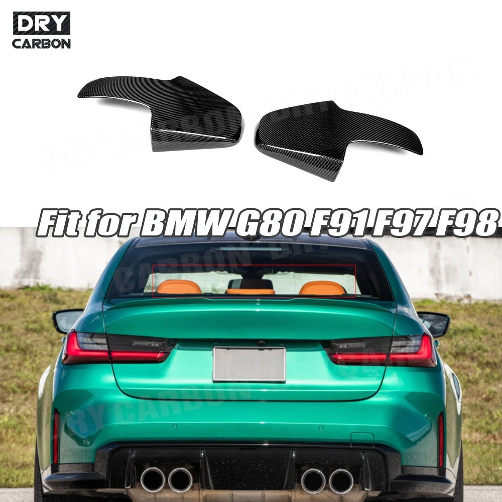 for 8 Series F91 F97 F98 2020+ for BMW G80 M3 Dry Carbon Fiber Car Inner Seat Back Covers Trims Body Kits FRP Accessories