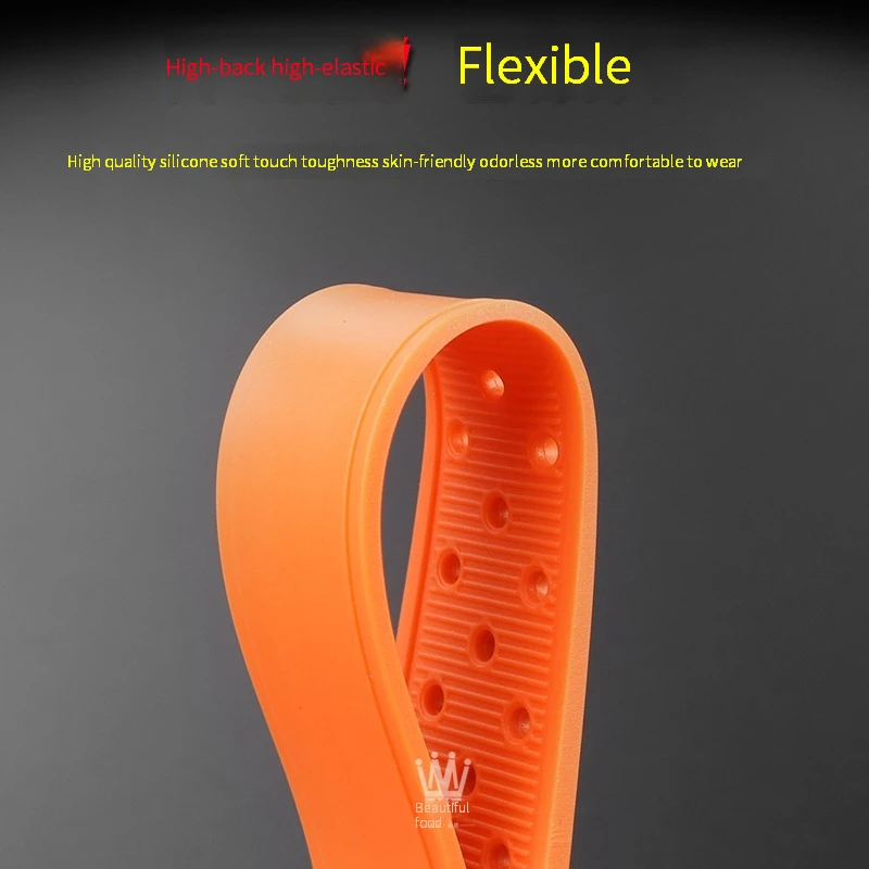 Rubber Watchband For TAG HEUER CARRERA AQUARACER Monaco F1 Silicone Watch Strap 22mm Black Blue Orange Waterproof