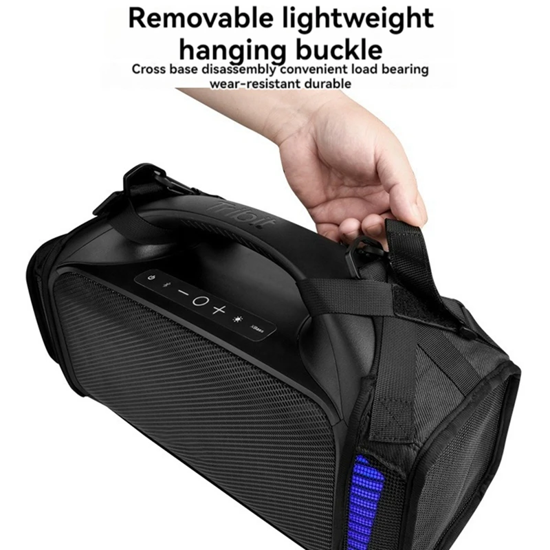 Portable Carrying Strap Case Nylon Fall-Proof Speaker Case With Adjustable Shoulder Strap For Tribit Stormbox Blast