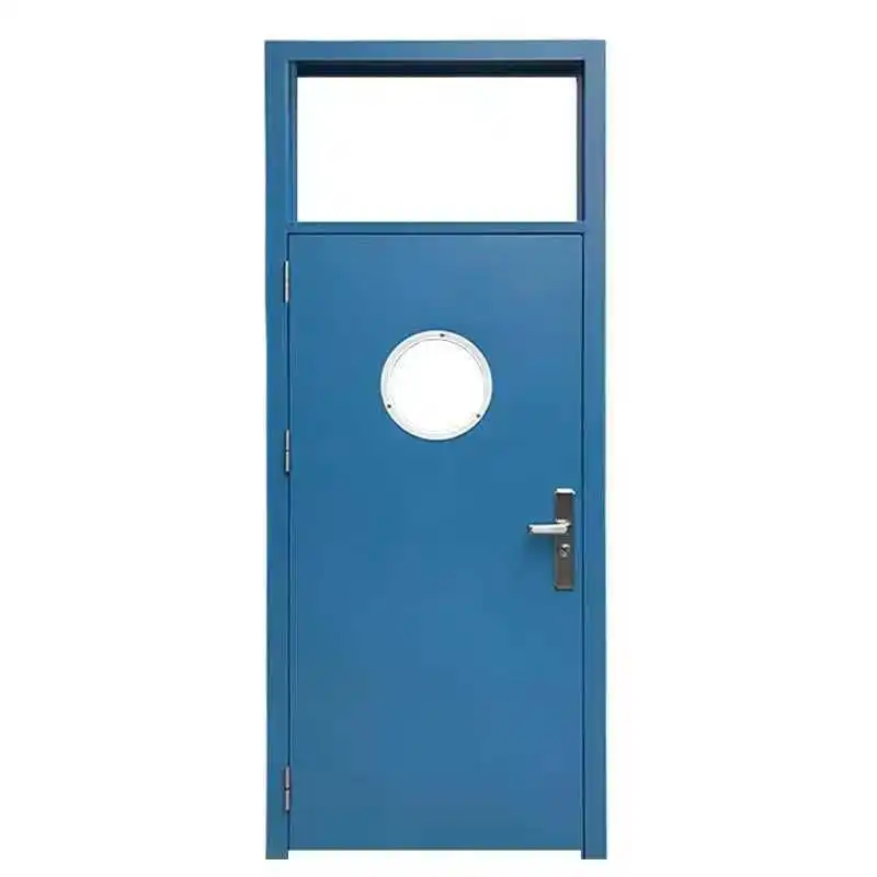 School galvanized steel door, fire and sound insulation, with anti-collision impact coating