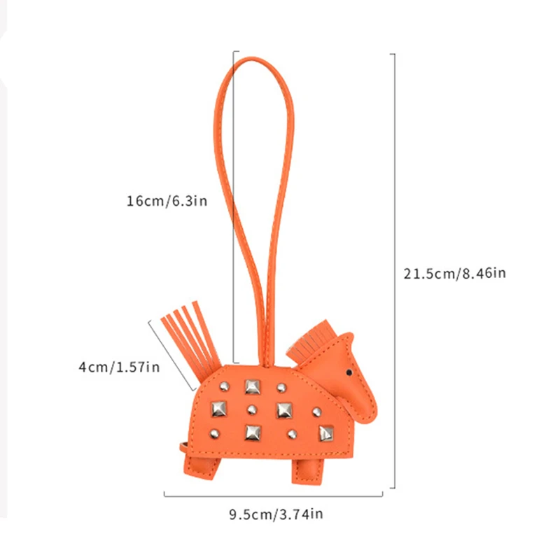 اليدوية بولي Leather الجلود المدرعة الحرب الحصان قلادة موضة الفضة المسامير الحصان حقيبة إكسسوارات جذابة قلادة سيارة هدية عيد ميلاد