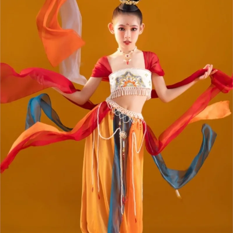 

Hanfu Dance Costume Children's Performance Classical Thousand Prayer Exotic