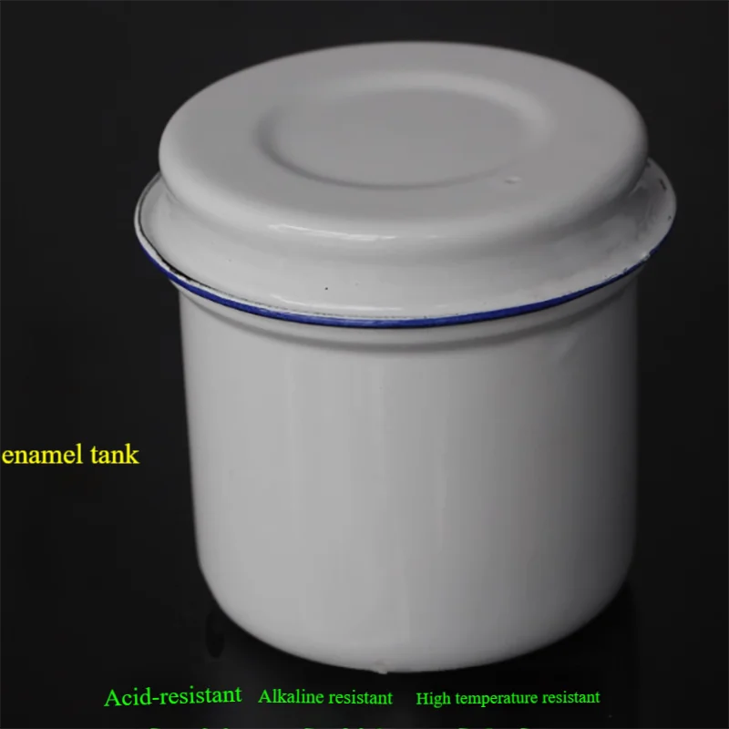 Enamel oil paste tank anti-iodine alcohol tank disinfection tank 8cm9cm10cm12cm enamel measuring cup