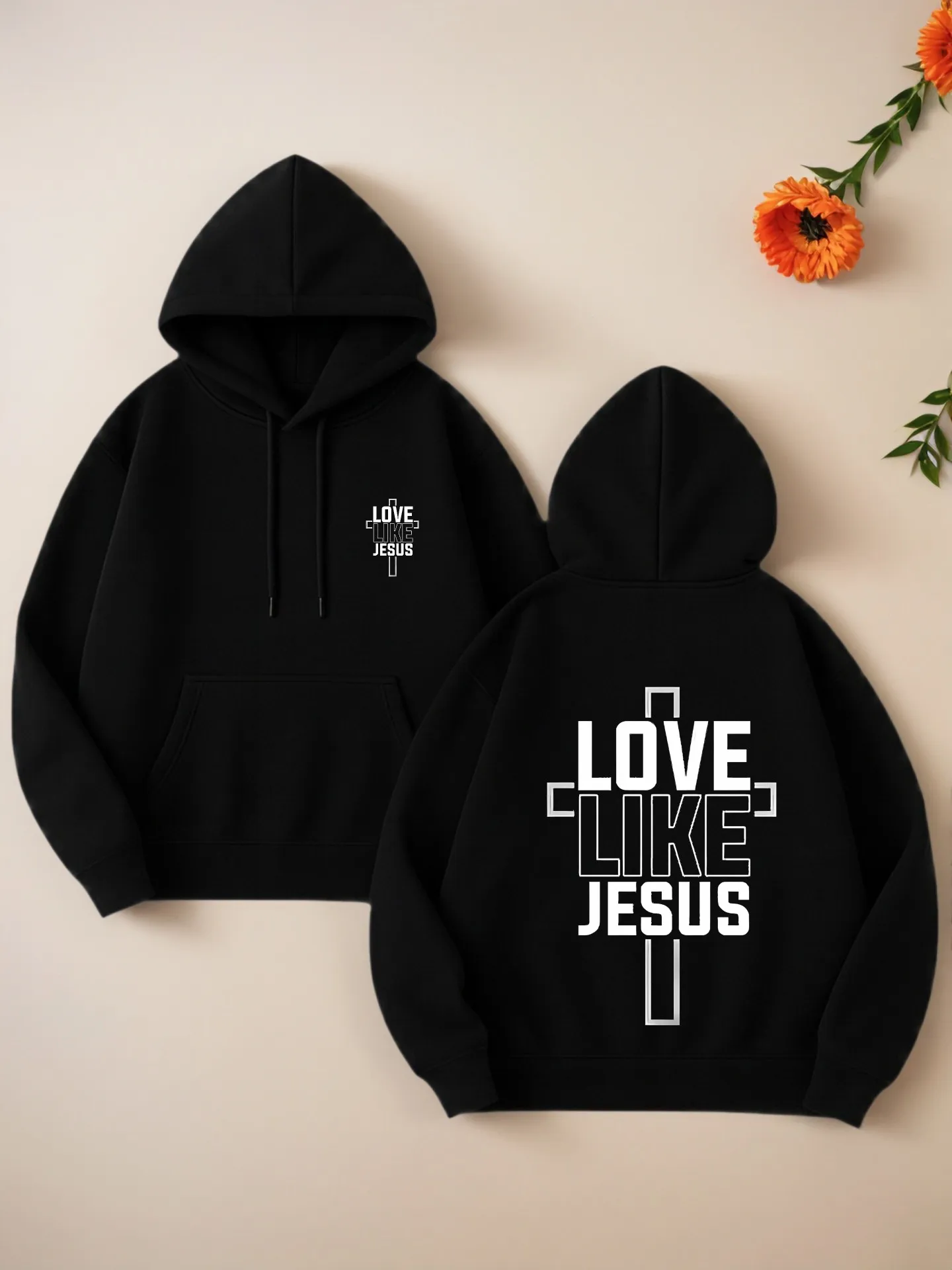 

Женская толстовка с графическим рисунком, принт с надписью Love Like Jesus, повседневный эстетический дизайн, мягкая ткань, повседневная повседневная одежда, для мужчин