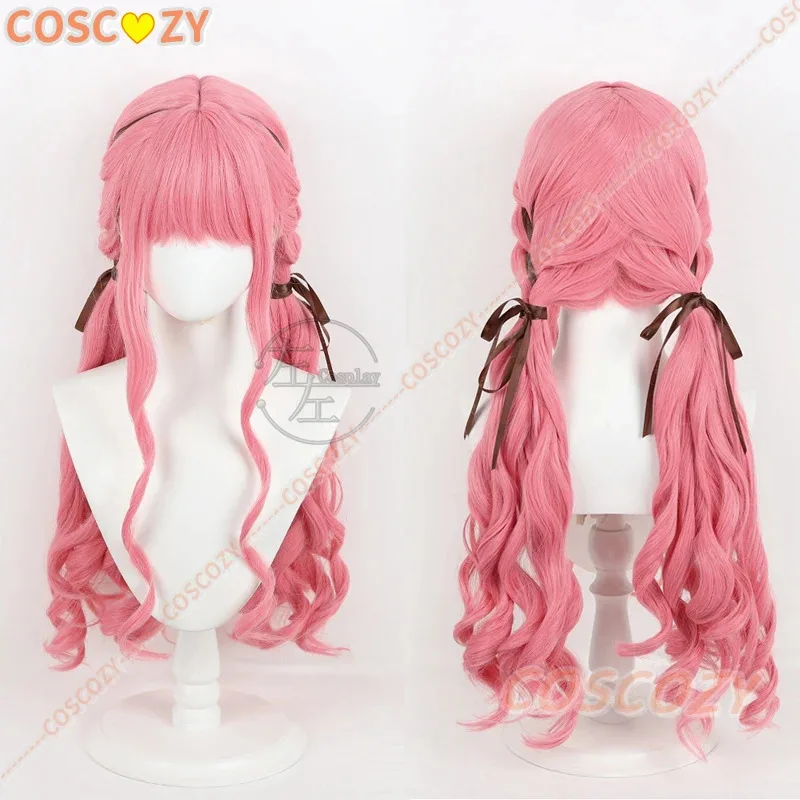 

2025 11 игра Infinity Nikki косплей двойной пони розовые волосы Cos парик реквизит милая девушка женские парики для Хэллоуина