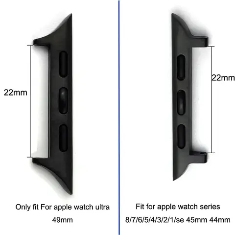 Klockarmbandskontakt för Apple Watch Ultra 2 49/45/44/42 mm 38 mm adapter för iWatch Ultra-serien 10 9 8 7 6 5 22/20 mm breda remmar 8 best sales Apple Watch-armbandskontakt - №2