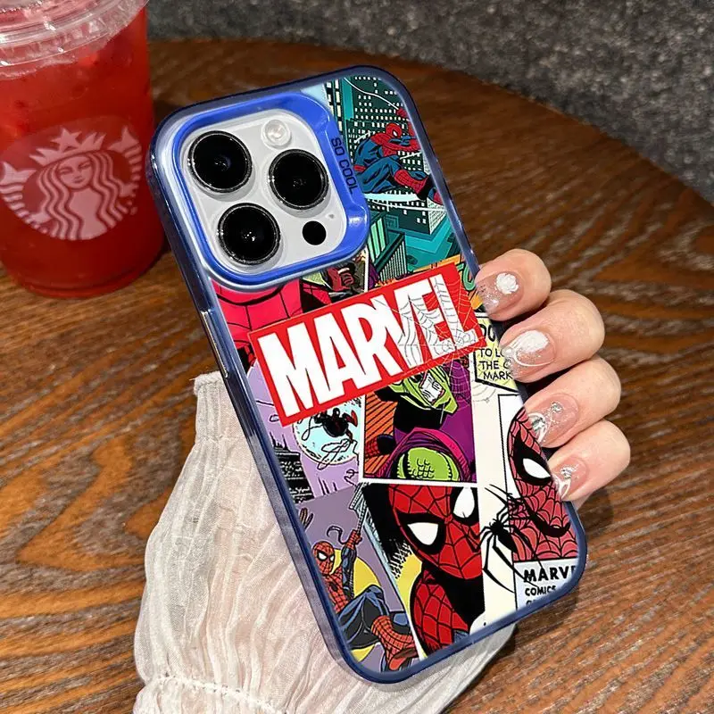 Marvel Spider Man High Quality Phone Case For iPhone 16 15 14 13 12 11 Pro Max X XR XS MAX 7 8 Plus Mini Boy Silicone Cases Y2K