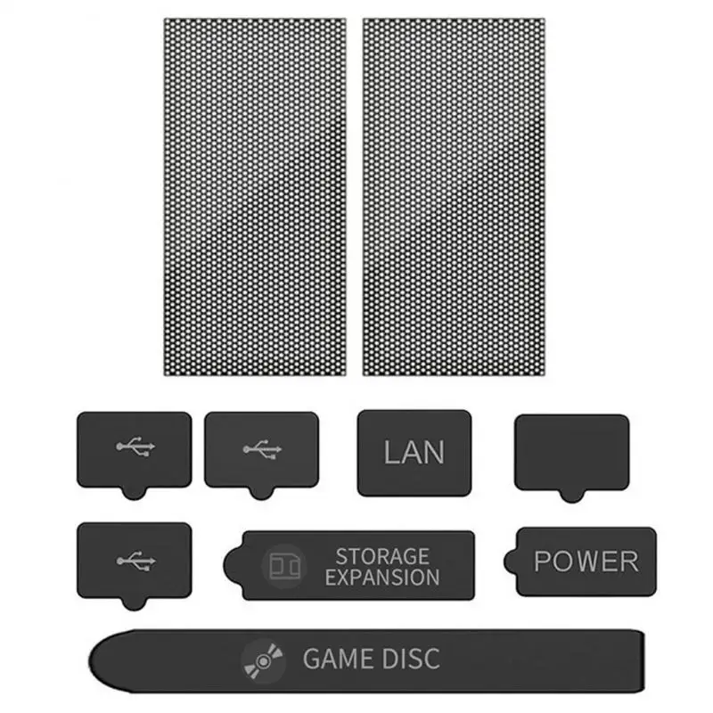 Silicone Plugs Dust Proof Cover Mesh Filter Jack Stopper Kit Cover For XSX Game Console Protective Plugs Plastic Accessories