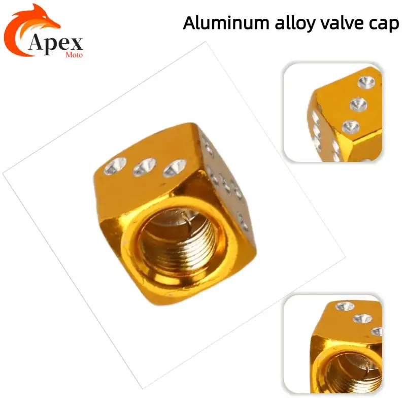 12mm inside Thread Aluminum Alloy Wheel Dust Cover Dice Valve Lid for Tire Valve Premium Valve Caps
