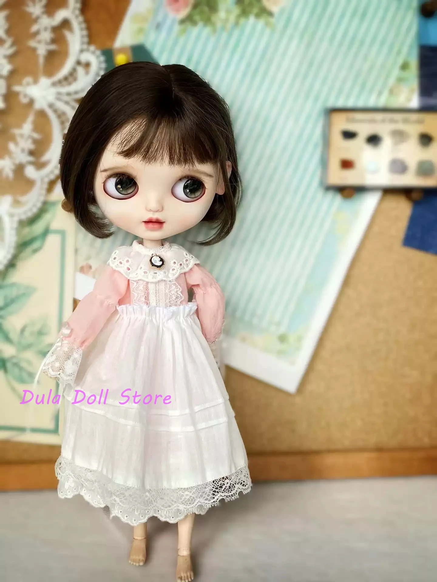 Dula Doll Clothes Dress Vintage nightdresses Blythe Qbaby ob24 ob22 Azone Licca ICY JerryB 1/6 Bjd Doll