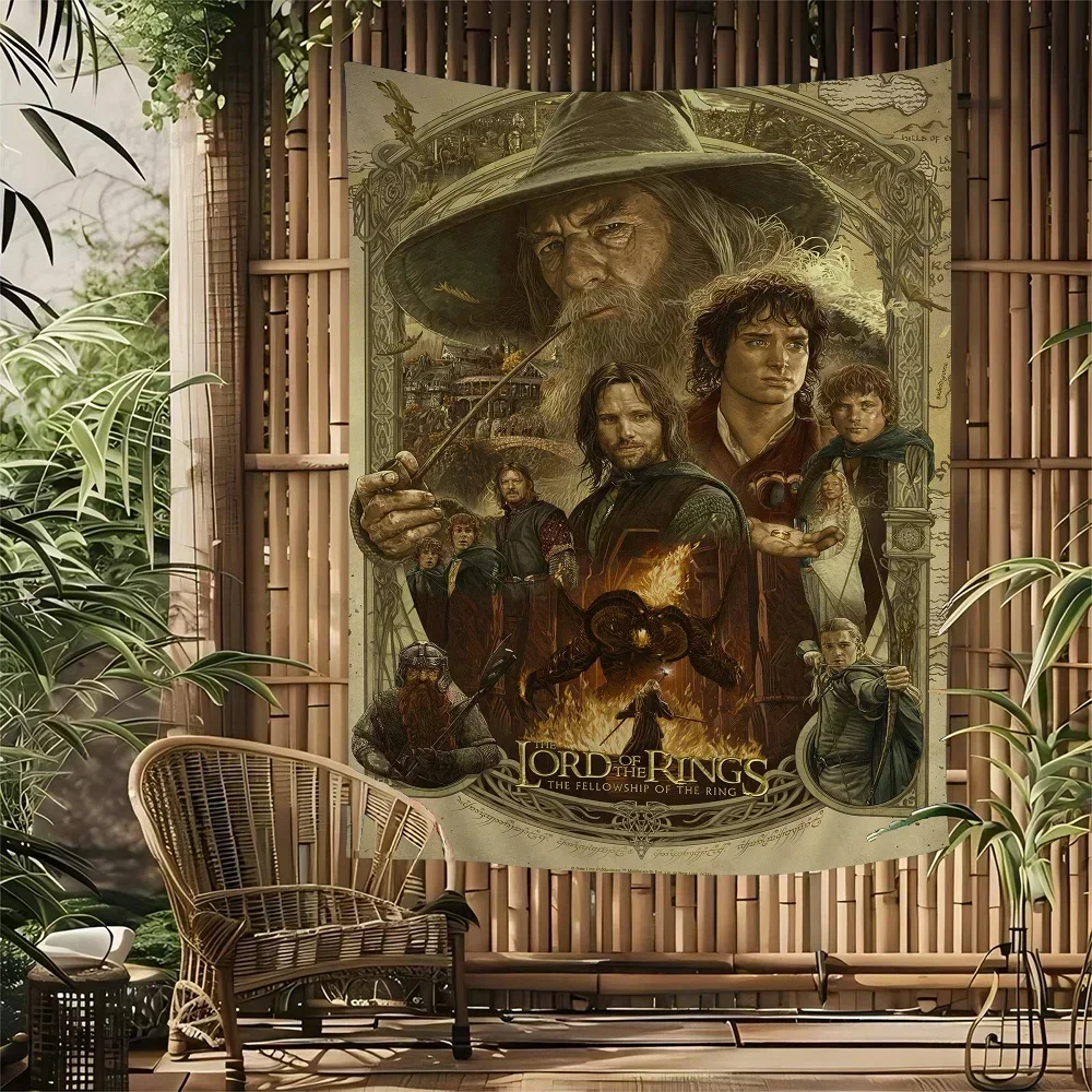 Classic Vintage The Lords of the Rings Printed Large Wall Tapestry Hanging Tarot Hippie Wall Rugs Dorm Home Decor