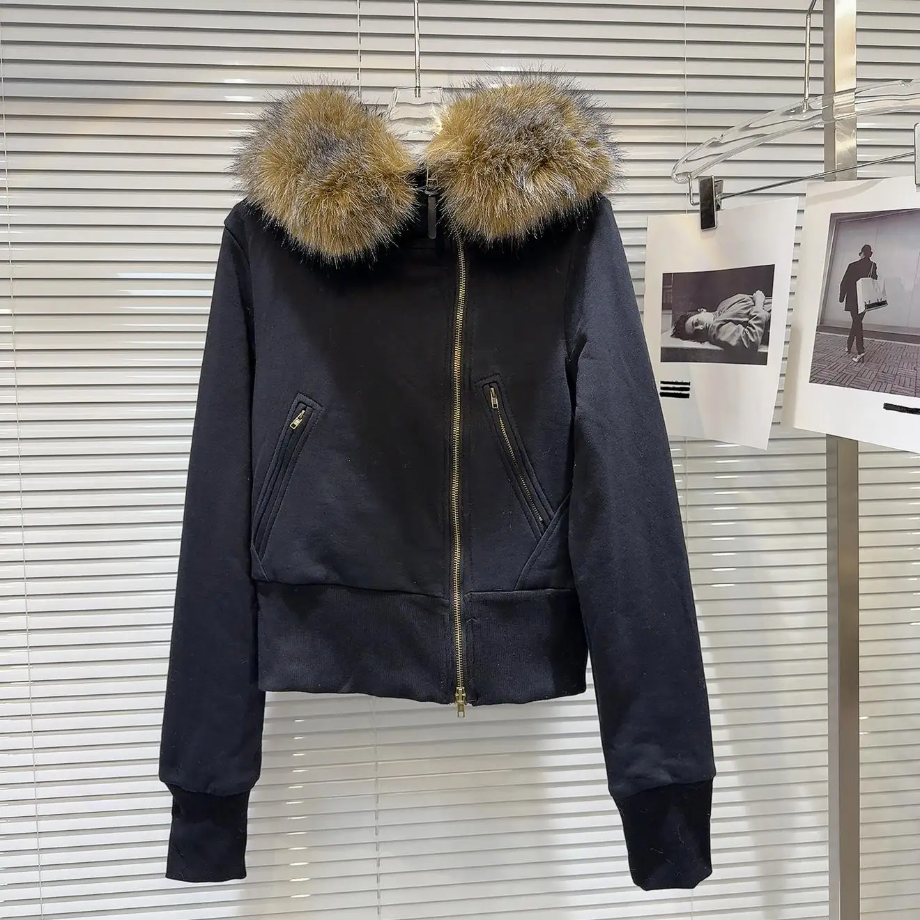 Trendy Inverno 2025 Dolce Fresco Ragazza Piccante Eco-Friendly Pelliccia Sintetica Cerniera Interna Felpa con Cappuccio in Cotone Or Jaet Faion da Donna