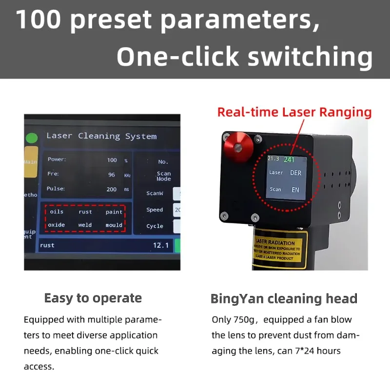 New Smart Digital Pulse 300W JPT Laser Cleaning Machine No Import Charges Fiber Laser Cleaner rust Removal