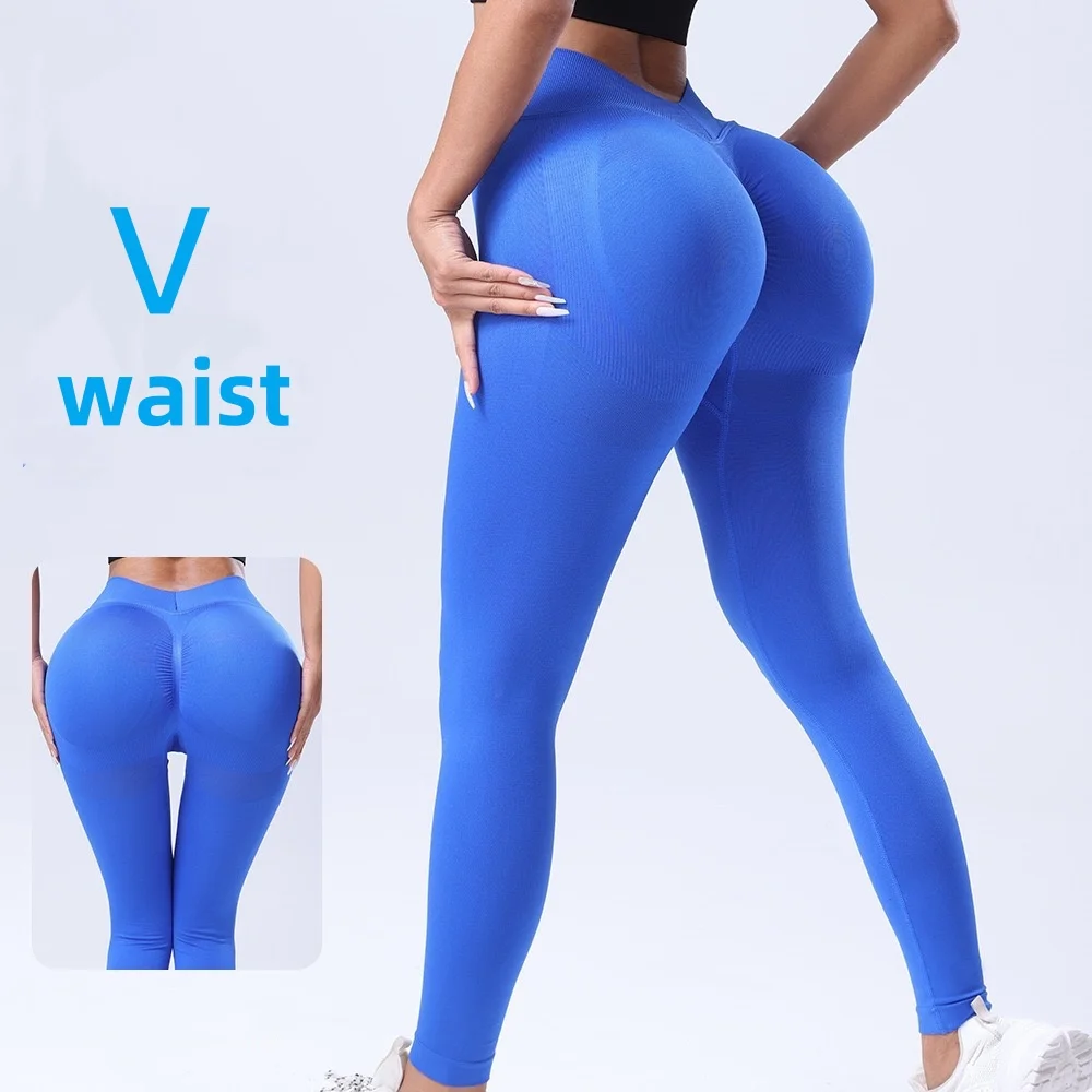 V Waist Leggings Women Seamless Yoga Pants High Waist Liftting Tights Fashion Slim Workout Running Sports Leggings