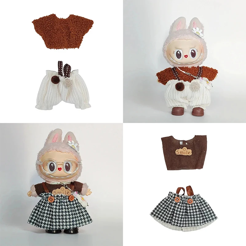 

Labubu 1st & 2nd Gen 17cm Outfit - Sitting Party Casual Style Set | Plush Vinyl Figure Clothes | Collectible Doll Accessories