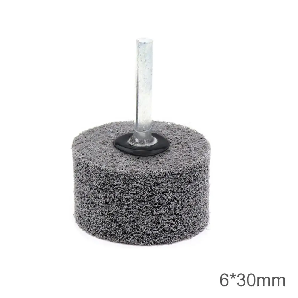 Punte per molatura testa di molatura in fibra cilindrica mola in Nylon diametro gambo ruota di lucidatura 6MM per utensili per lucidatura trapano