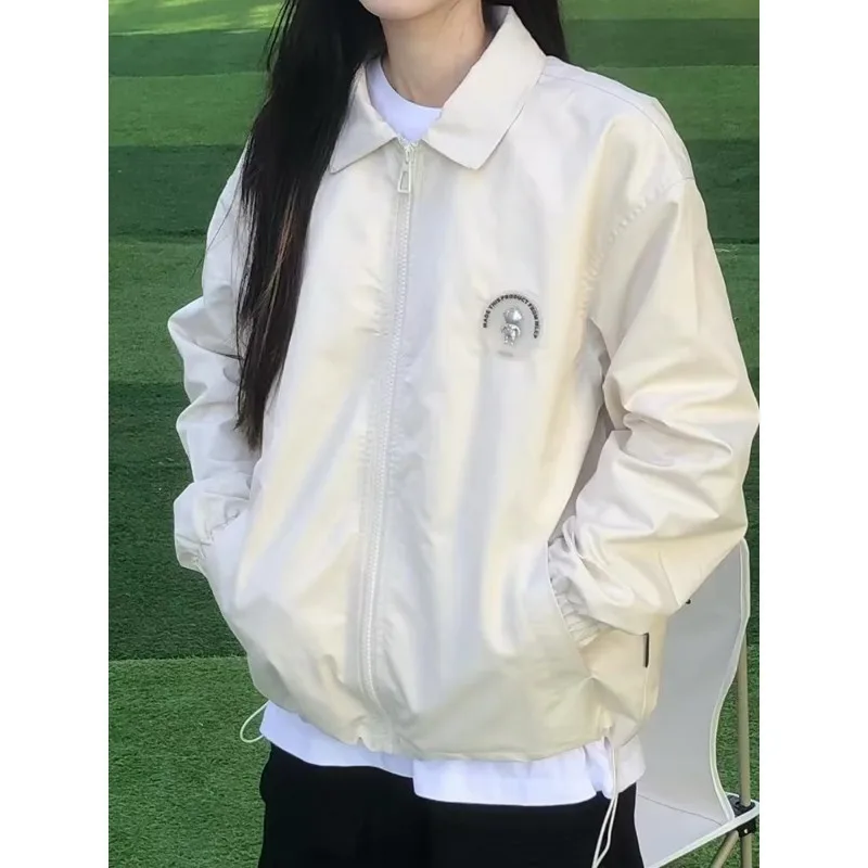 

Retro oversized short-sleeved stand-up collar thickened flight jacket cotton coat for autumn and winter