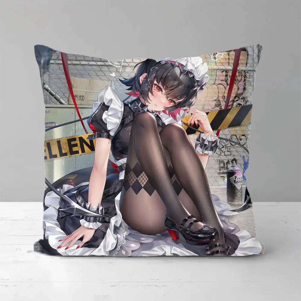 

Наволочка Ellen Joe Zenless Zone Zero с двусторонним принтом, чехол для подушки 45x45, декоративные подушки, диван, домашний декор, мягкий Pillo