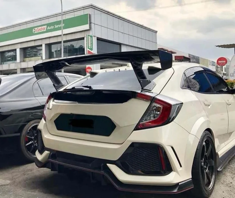 

Подходит для Honda двухавтомобиля Civic FK8 FK7, модификация из углеродного волокна, вихревой спойлер с фиксированным ветровым крылом GT, большой хвост