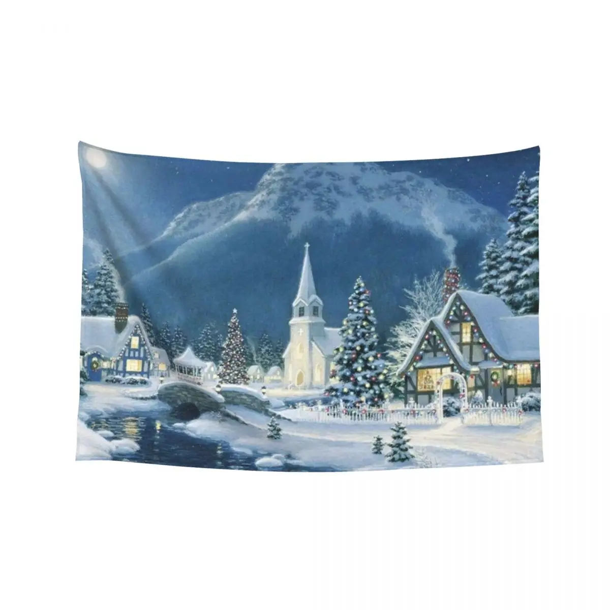 

Christmas Village Painting Tapestry Decoration Bedroom Decoration Room Cute Room Decor Bedroom Decoration Tapestry
