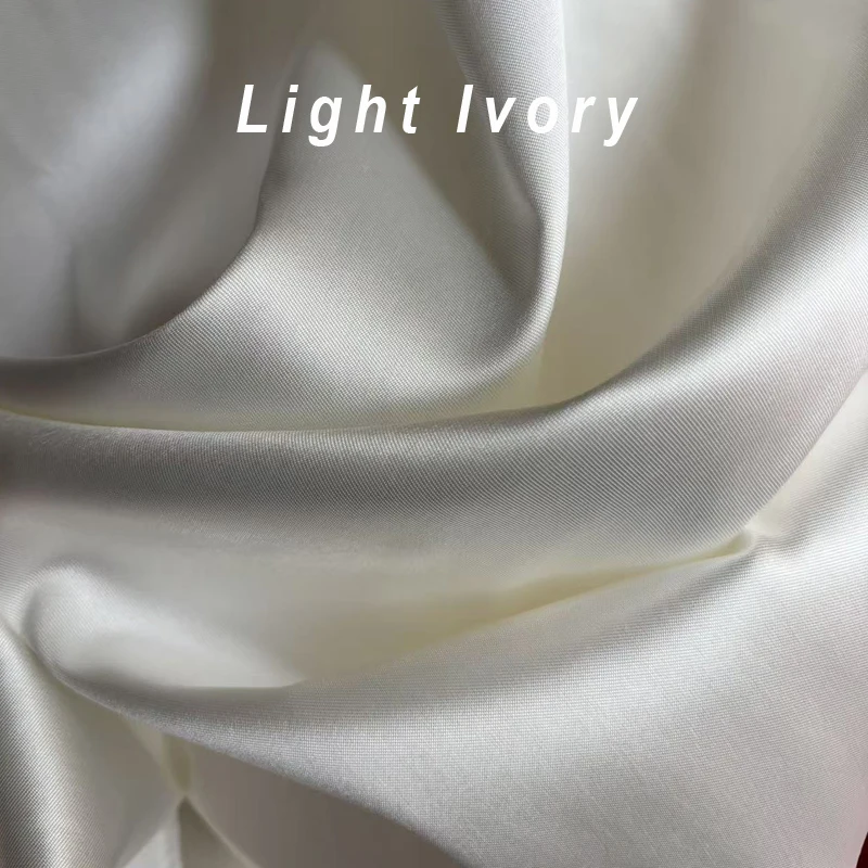 Luxury White Stiff Mikado Satin Fabric, Evening Bridal Wedding Dress Suit Fabric, Twill Satin DIY Sewing Material