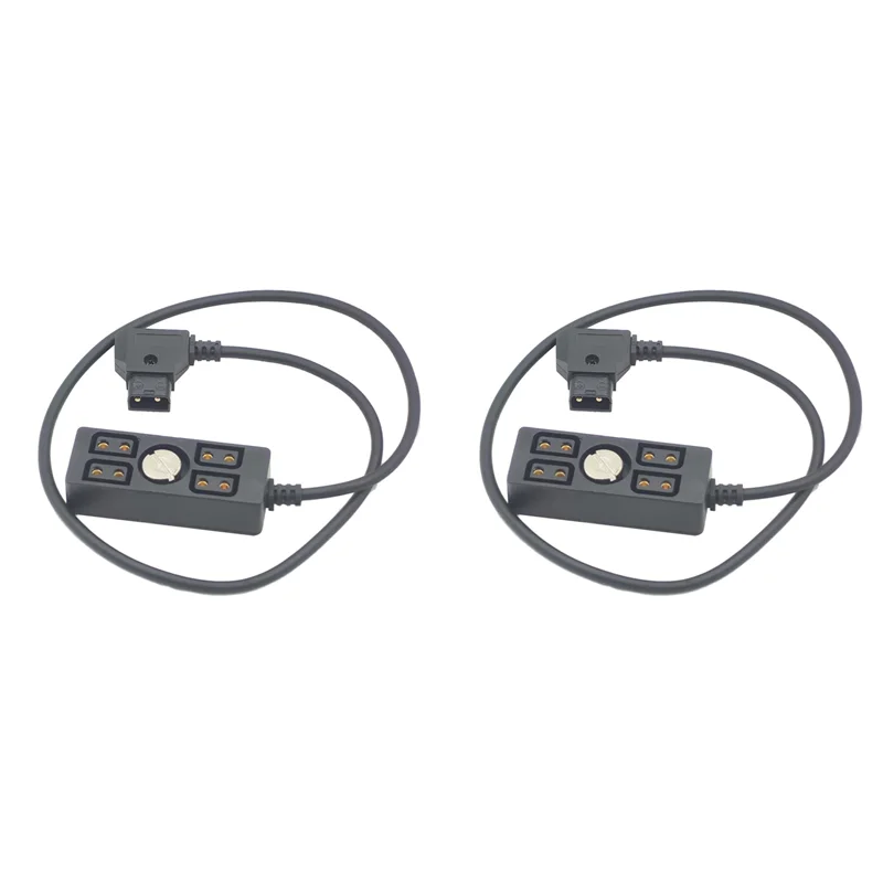 AA84 2X D-Tap Splitter Cable D-TAP To 4D-Tap Camera Power Supply Splitter Cable For V-Mount Battery With 1/4 Screw