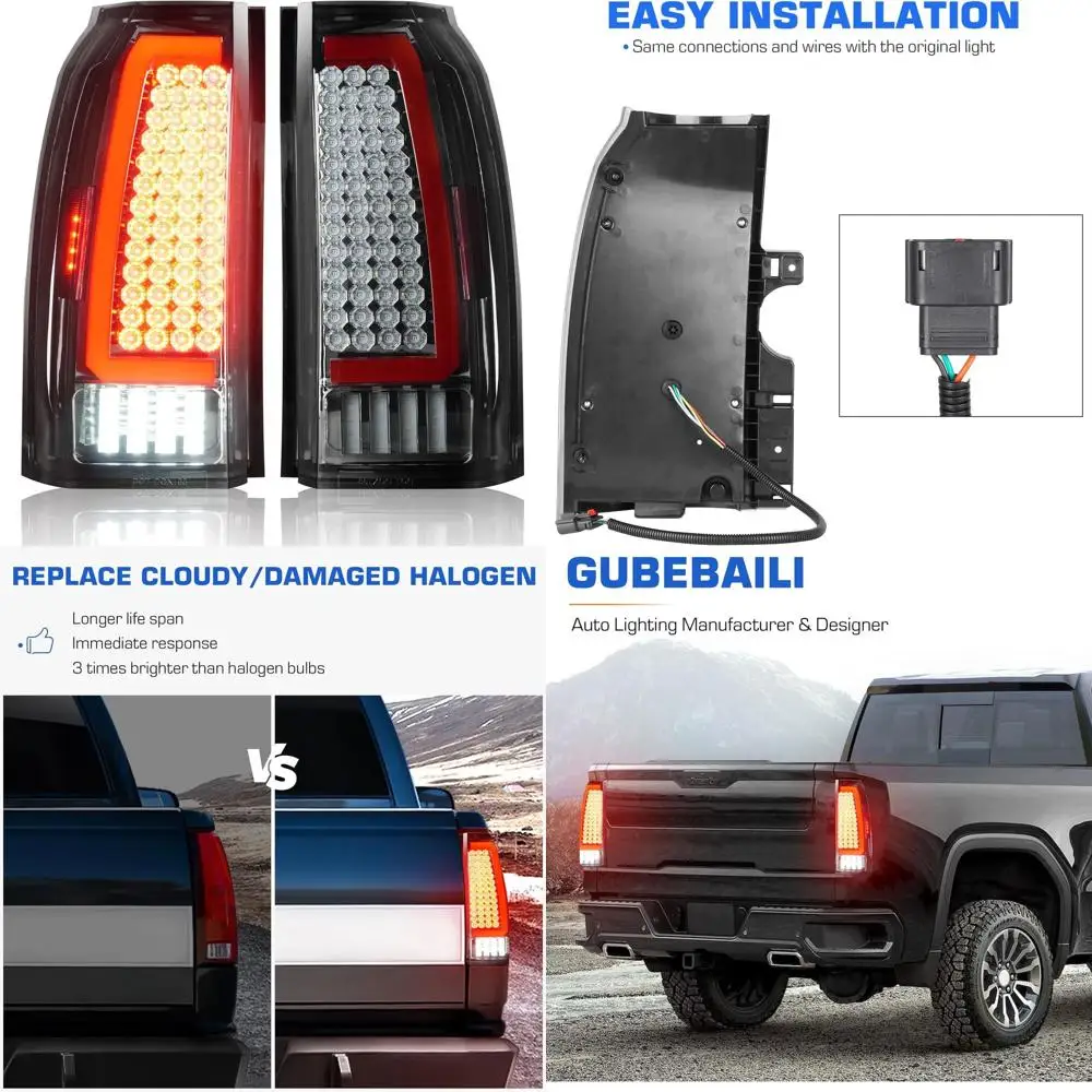 2015-2020 أضواء خلفية LED GMC Yukon & Yukon XL مع غلاف من الكروم وعدسة دخان