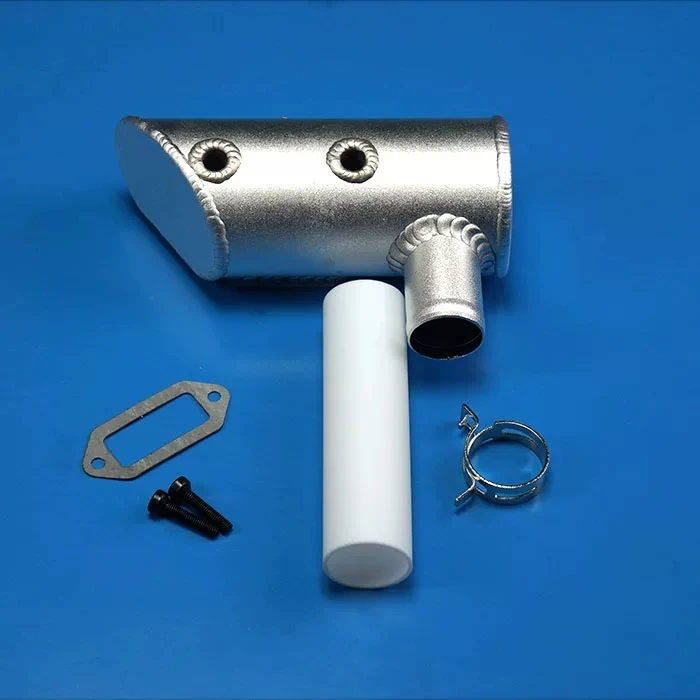 Header Pipe / Extension for DLE85 85cc Twin Cylinder RC Gas Engine Side with Gasket & Springs