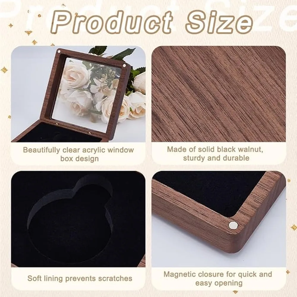 Challenge Holder Wooden Case Offering Value Pack Includes Walnut Wooden Pocket Watch Display Case