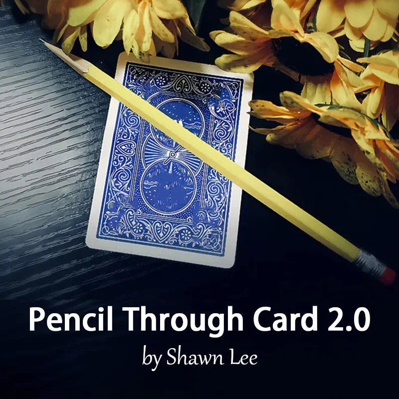 Pencil Through Card 2.0 by Shawn Lee Magic Tricks Pen Thru Card Penetration Magia Close-up Illusions Gimmicks Mentalism Props