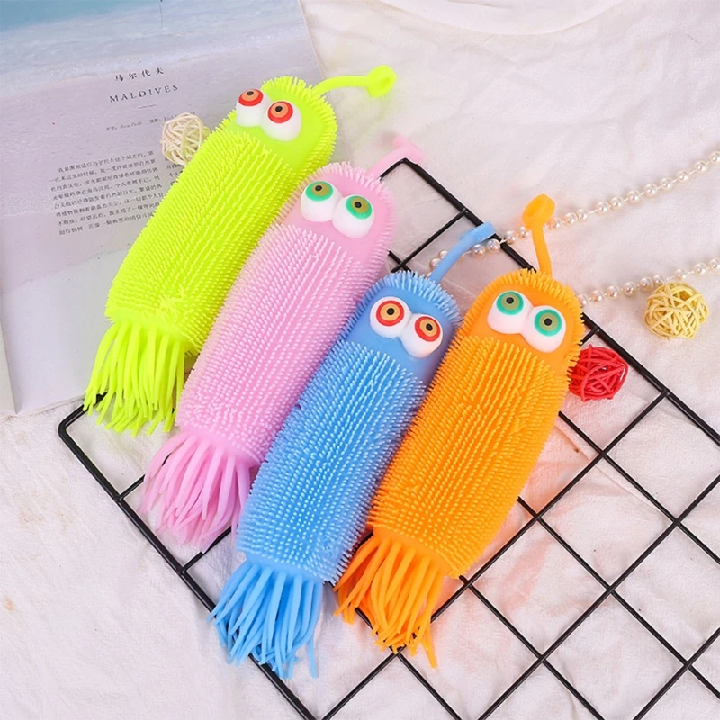 -Worms Luminous Caterpillars Toys Light Up Octopus Balls Air-Filled Sensory Toy Christmas Stocking Party Decoration Gift-*/