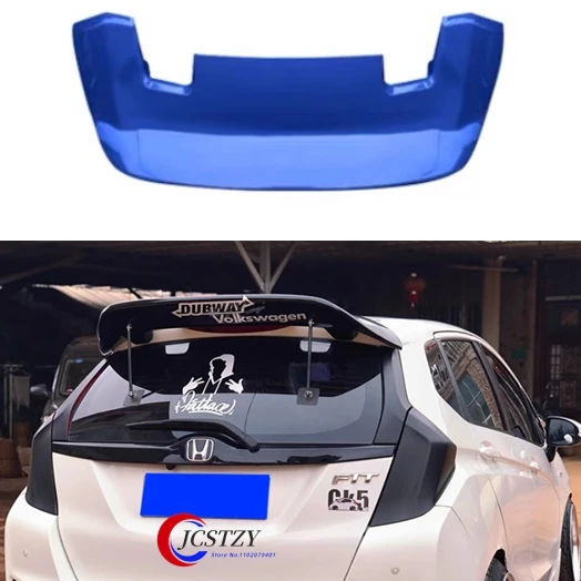 

Автомобильные аксессуары для Honda Jazz Fit GK5 2014-2017, вид из углеродного волокна, задний спойлер в стиле JDM, глянцевое крыло багажника, гоночный комплект кузова, отделка