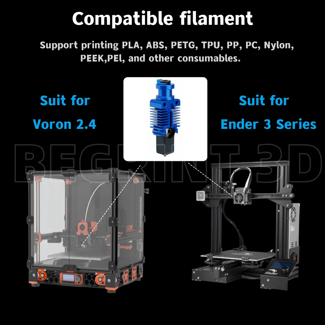 New Upgrade TZ-E3 3.0 Hotend Kit For Ender 3/CR10/VORON 2.4 Hight Speed Print Head Hi-End Extruder J-head Hot End For Ender3 V2
