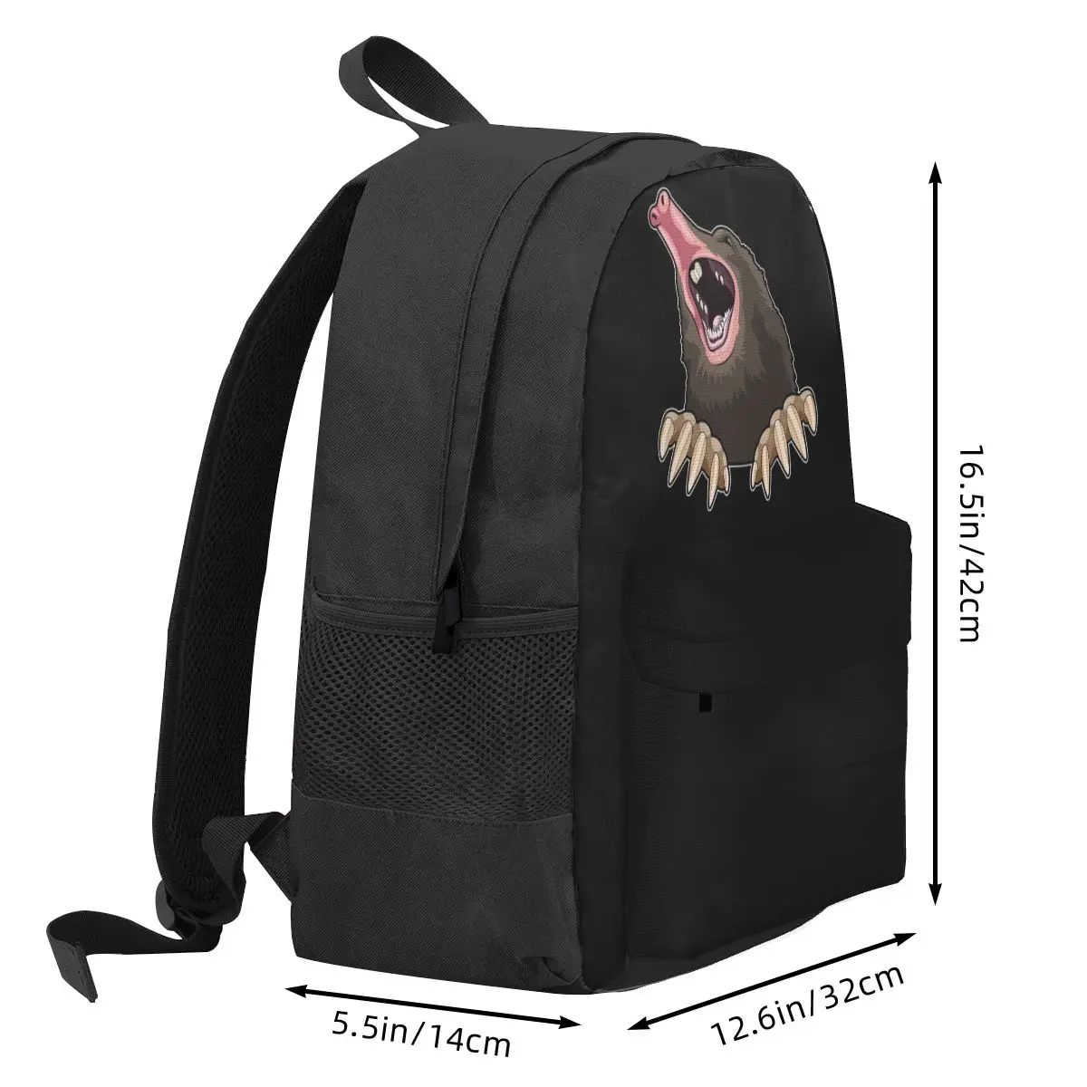 Angry Mole Backpack Student BookBag Kids School Bag Laptop Shoulder Bags for Boys Girls